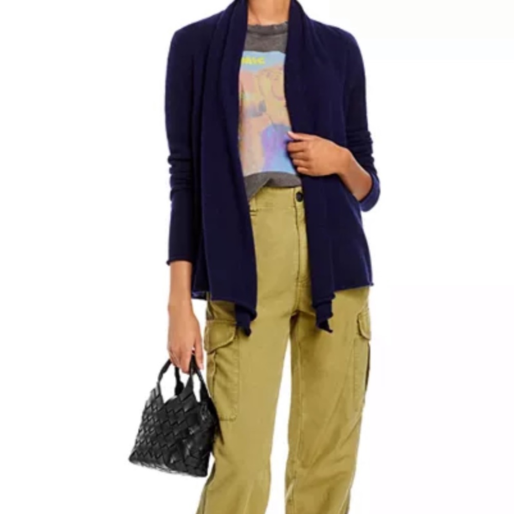 ✅Aqua Draped Open-Front Cashmere Cardigan ✅